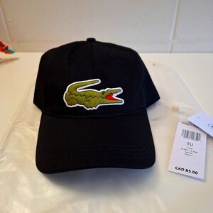 Lacoste black UNISEX ADJUSTABLE cap